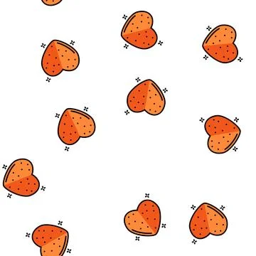 Heart jelly candy gummy vector seamless pattern Stock Illustration