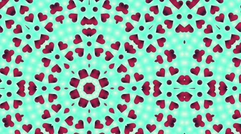 Heart Kaleidoscope Stock Footage 41588034