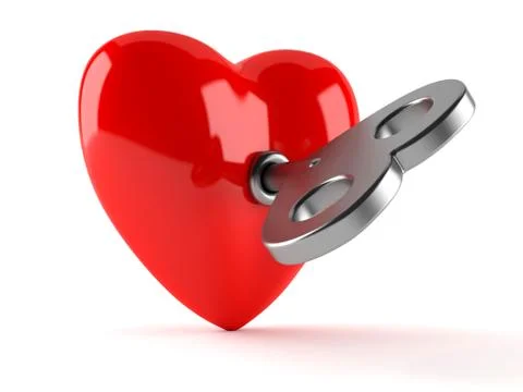 Heart with key Stock Illustration