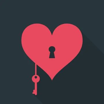 Heart key Stock Photos