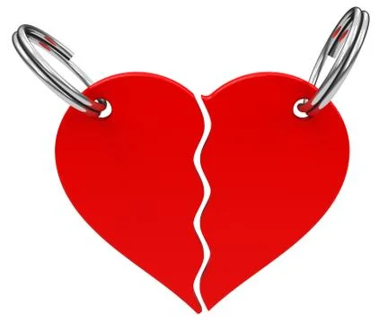 The heart keychain Stock Illustration