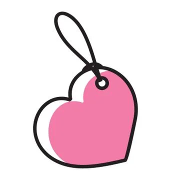 Heart Keychain Vector Stock Illustration