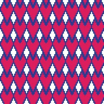 Heart Knitting Seamless Pattern Design Illustrazione stock