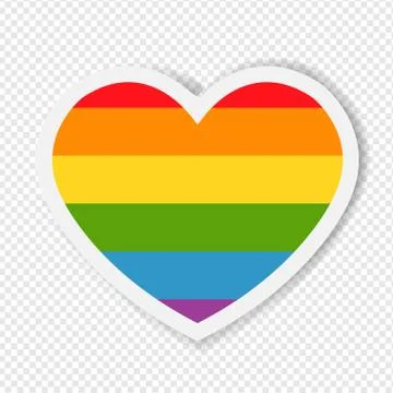 Heart Label Isolated Transparent Background Stock Illustration
