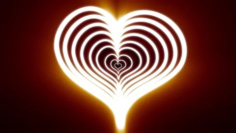 Heart layered light rays Stock Footage 148153274