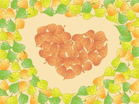 Heart leaf abstract. Vector heart leaf abstract. Vector Copyright: xZoonar... Stock Photos
