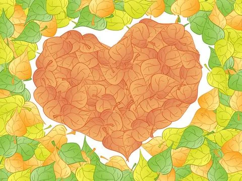 Heart leaf abstract. Vector heart leaf abstract. Vector Copyright: xZoonar... Stock Photos