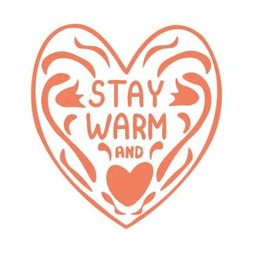 Heart with lettering Stock Illustration