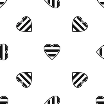 Heart LGBT pattern seamless black Illustrazione stock