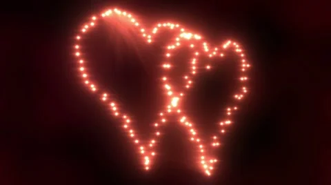 Heart Lights Double Video stock 8518627