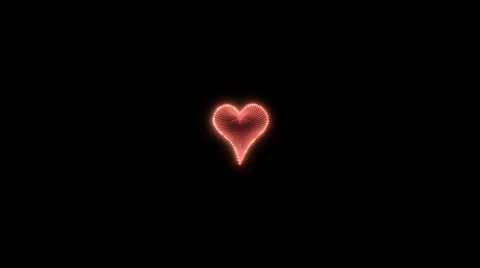 Heart Lights Fly Through Spin Video stock 8522963