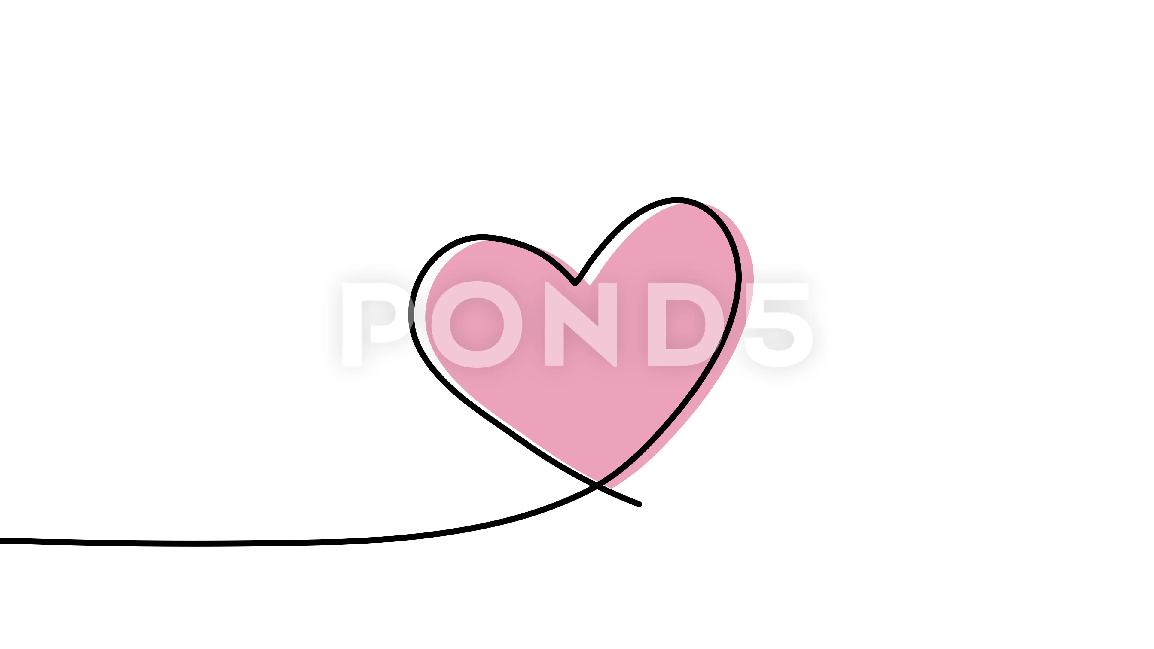heart line animation. hand drawing anim... | Stock Video | Pond5