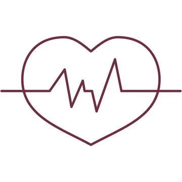 Heart line beat icon vector heartbeat pulse icon Stock Illustration