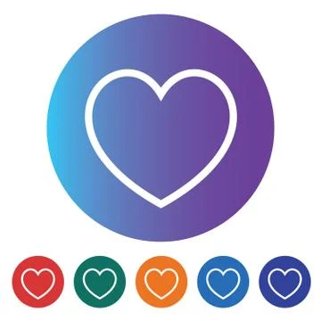 Heart Line Icon Stock Illustration