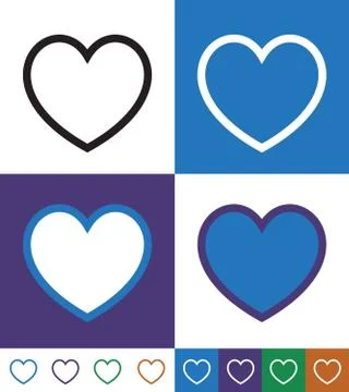 Heart Line Icon Stock Illustration