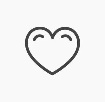 Heart line icon isolated. Vector illustration. Stock Illustration