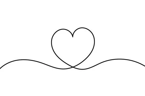 Heart with line Stock Illustration