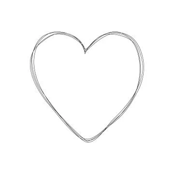 Heart line vector illustration. Stock Illustration