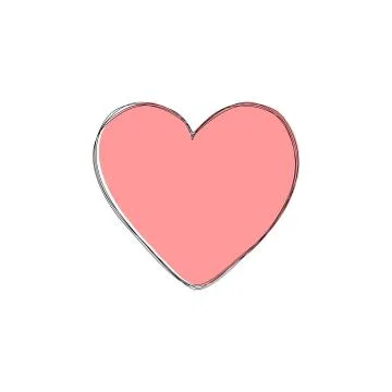 Heart line vector illustration. Illustrazione stock
