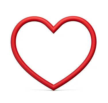 Heart linear icon Hearts Abstract 3d illustration Stock Illustration