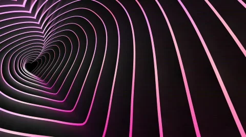 Heart Lines Tunnel 1 Stock Footage 596115