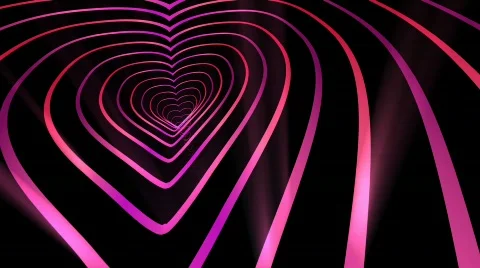 Heart Lines Tunnel 3 Stock Footage 596099