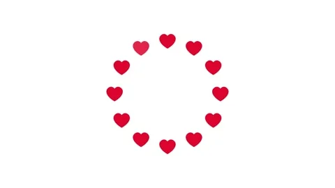Heart loading animated spinning circle loop for love and romantic progress .. Stock Footage 341691463