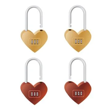 Heart lock Stock Illustration