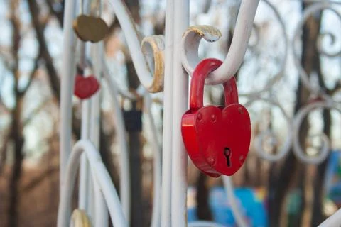 Heart lock Stock Photos