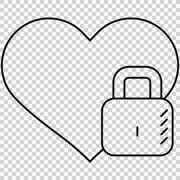 Heart locked with a padlock 스톡 일러스트