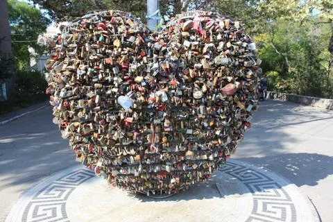 Heart with locks Stock Photos
