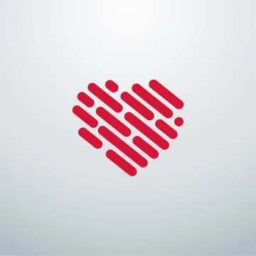 Heart logo. Heart line icons for your design Stock Illustration