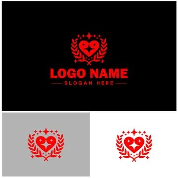 Heart logo valentines day vector art icon graphics for health icon heart lo.. Stockillustratie