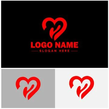 Heart logo valentines day vector art icon graphics for health icon heart lo.. Stock Illustration