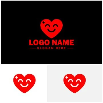 Heart logo valentines day vector art icon graphics for health icon heart lo.. Stock Illustration