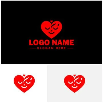 Heart logo valentines day vector art icon graphics for health icon heart lo.. Stockillustratie