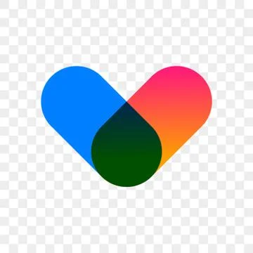 Heart logo vector icon abstract vector color design. Isolated modern heart sy Stock-Illustration