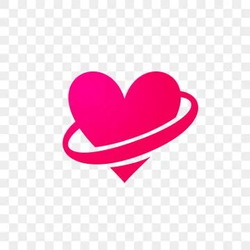 Heart logo vector icon. Isolated modern heart symbol for cardiology medical c Stock Illustration
