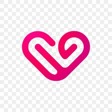 Heart logo vector icon. Isolated modern heart symbol for cardiology pharmacy  Stock-Illustration
