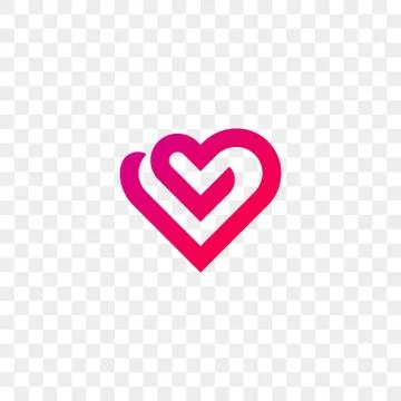 Heart logo vector icon. Isolated modern heart symbol for cardiology medical c Illustrazione stock