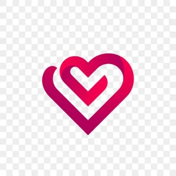 Heart logo vector icon. Isolated modern heart symbol for cardiology medical c Stock-Illustration