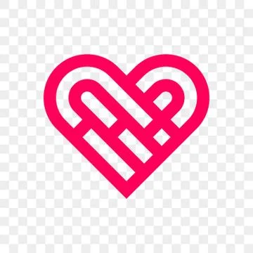 Heart logo vector icon. Isolated modern maze heart symbol for cardiology medi Stock-Illustration