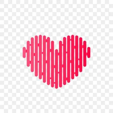 Heart logo vector icon. Isolated modern heart symbol for cardiology medical c Illustrazione stock