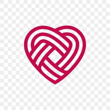 Heart logo vector infinity loop icon. Isolated modern heart symbol for cardio Stock Illustration