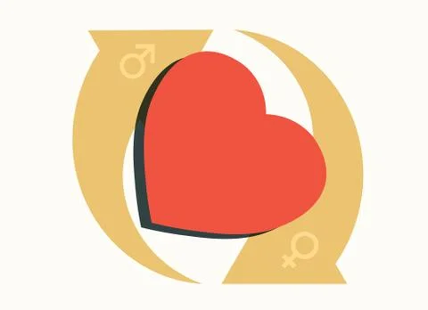 Heart love concept vector Stock Illustration