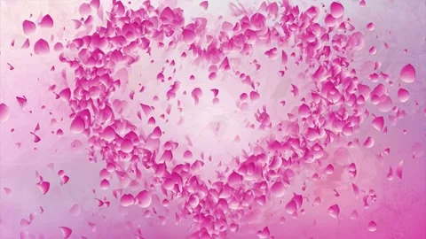 Heart Love Flying Petals 動画素材 334205953
