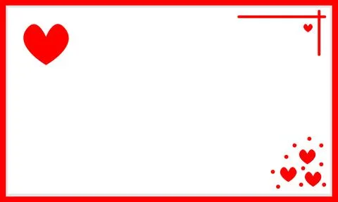 Heart love frame background Stock Illustration