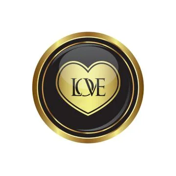 Heart with love icon Stock Illustration