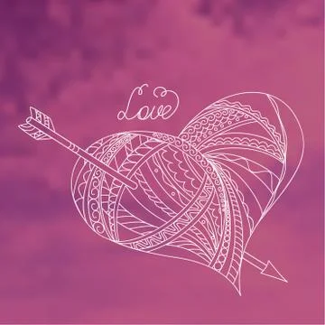 Heart with love Stock Illustration