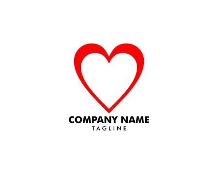 Heart Love Logo Vector Illustration Stock Illustration